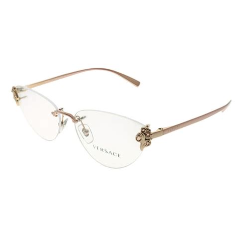 versace semi rimless black|Women's Designer Eye Glasses .